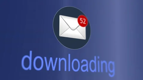 Concept of spam email. The email with lots of letters. Download email Stock Footage 50524249