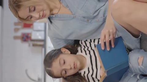 The concept of spending quality time with children. Stock Footage 152018231