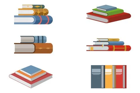 Concept of Stack of books for reading, stack of textbooks for education. Illustrazione stock