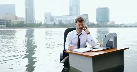 Concept of start-up business at the start, lack of money. Young businessman Stock Footage 219246907