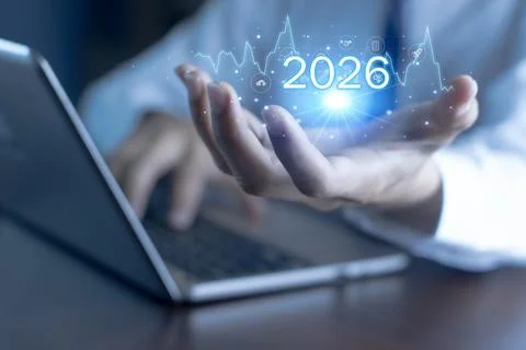 The concept for the start of the year 2026. Stock Photos