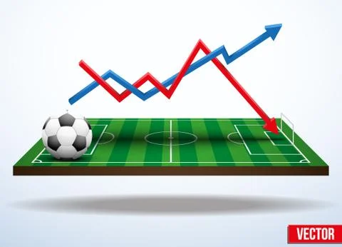 Concept statistics about the game of soccer Stock Illustration