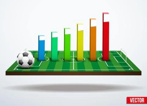 Concept statistics about the game of soccer Stock Illustration