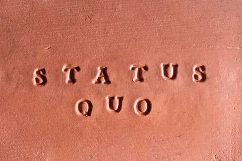The concept Status Quo Foto stock
