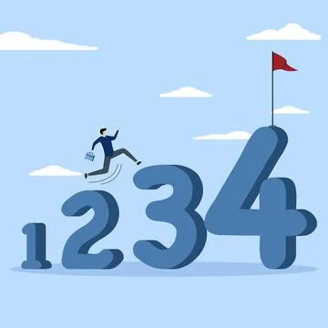 Concept Step by step guide to success Stock Illustration
