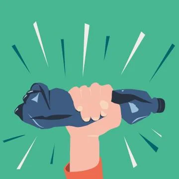 Concept of stop plastic pollution, global warming Stock Illustration