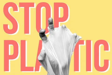 Concept of stop plastic pollution, global warming, recycling plastic Stock Photos