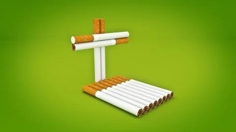 Concept stop sigarette, Stock Illustration