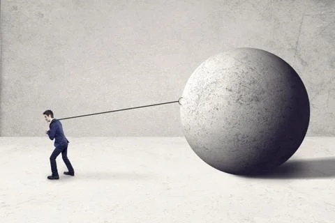 Concept of stressing work Foto stock