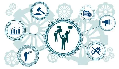 Concept of strike Stock-Illustration