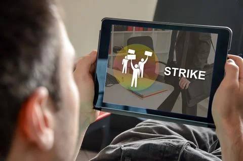 Concept of strike Stock-Fotos