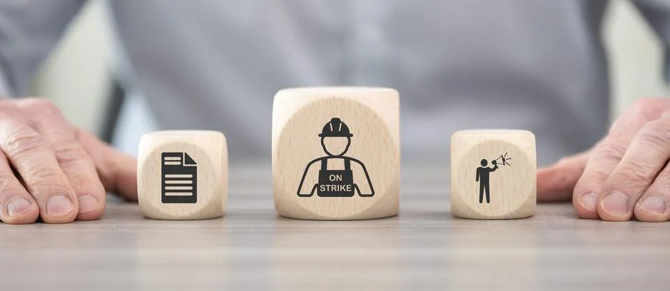 Concept of strike Stock-Fotos