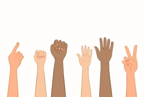 Concept of the struggle for human rights. Vector illustration. Illustrazione stock