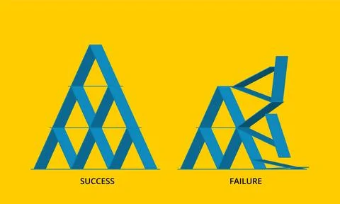Concept of success and failure. Stock Illustration
