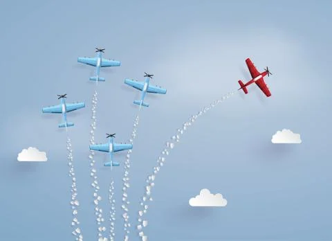 Concept of success ,difference vision and target. Stock Illustration