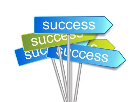 Concept  success direction Stock Illustration