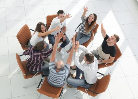 Concept of successful work.creative team Stock Photos