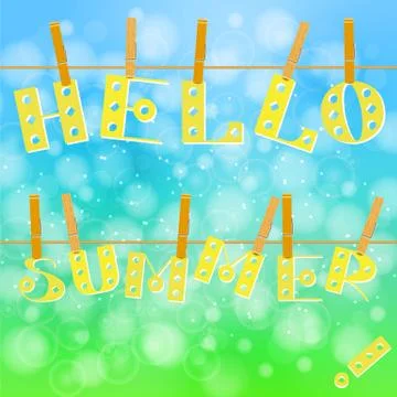 Concept Summer. Sky, blur Stock Illustration