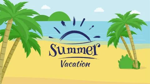 Concept of summer vacation Stock Illustration