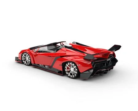 Concept Supercar - Back Side View Stock Illustration