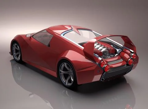Concept Supercar Stock Illustration
