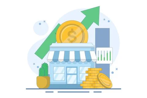 Concept of supporting small and medium enterprises Stock Illustration