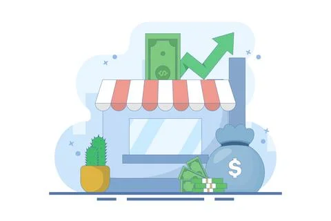 Concept of supporting small and medium enterprises 스톡 일러스트