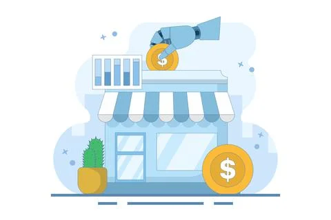 Concept of supporting small and medium enterprises 스톡 일러스트