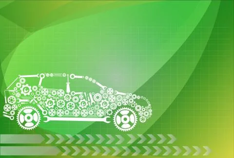 Concept, symbolizing the car as a mechanism Stock Illustration