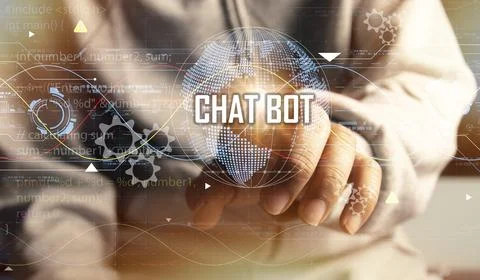 Concept, system development, artificial intelligence to be able to interact.. Stock Photos