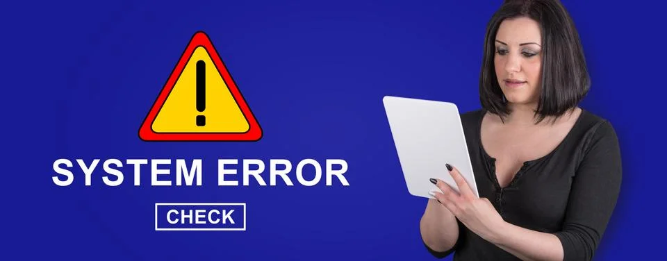 Concept of system error Foto stock