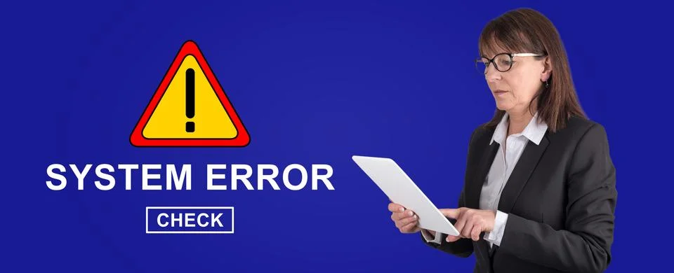 Concept of system error Foto stock
