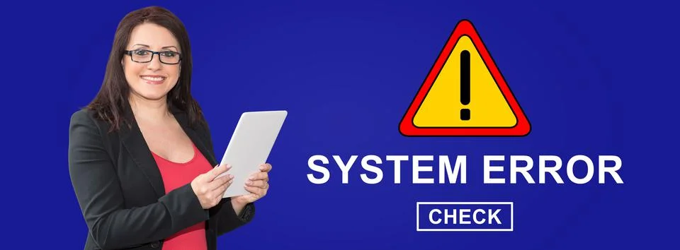 Concept of system error Stockfoto's