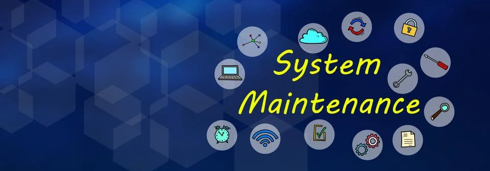 Concept of system maintenance Illustrazione stock