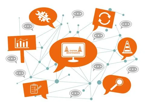 Concept of system maintenance Stock Illustration