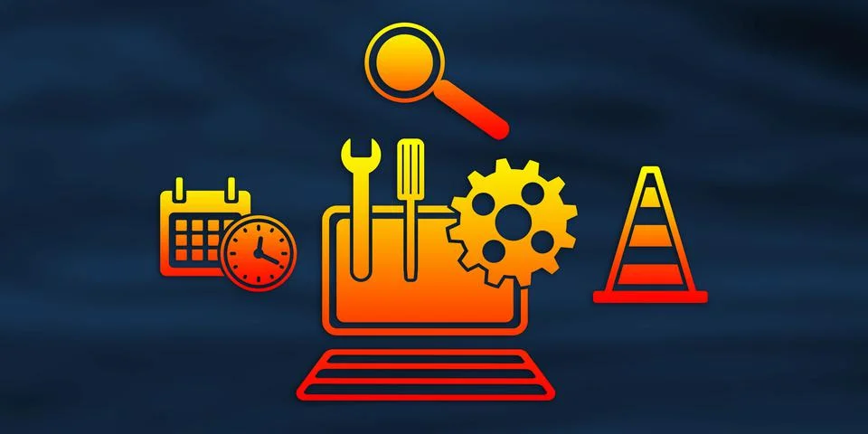 Concept of system maintenance Illustrazione stock