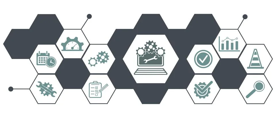 Concept of system maintenance Illustrazione stock