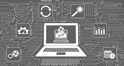 Concept of system maintenance Stock Illustration