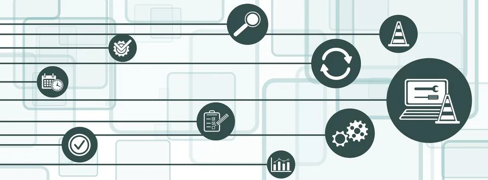 Concept of system maintenance Stock Illustration