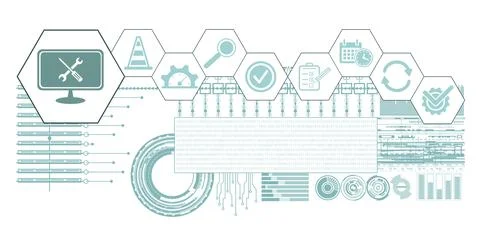 Concept of system maintenance Stock Illustration