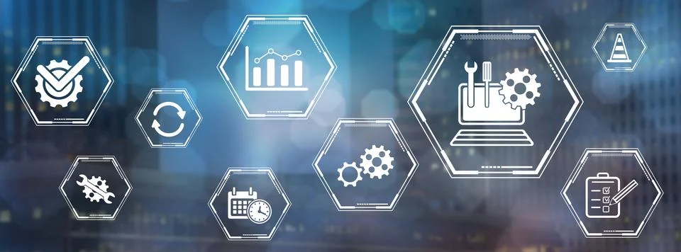 Concept of system maintenance Stock Illustration