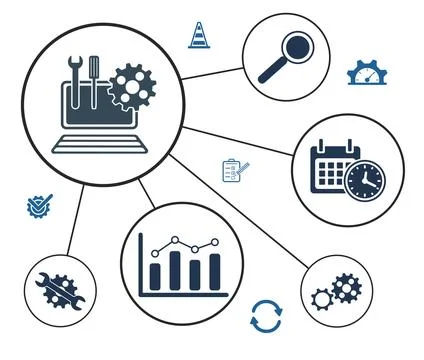 Concept of system maintenance Stock Illustration
