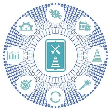 Concept of system maintenance Illustrazione stock