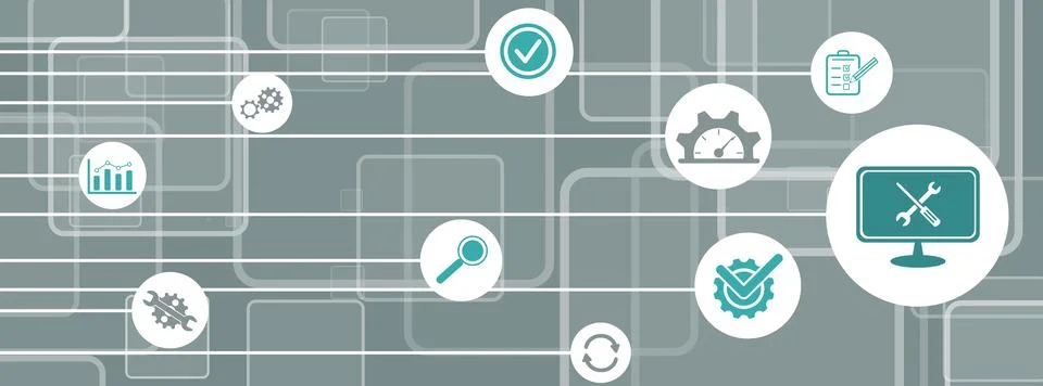 Concept of system maintenance Stock Illustration