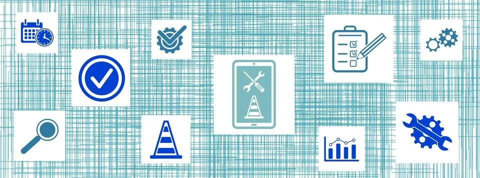 Concept of system maintenance 스톡 일러스트