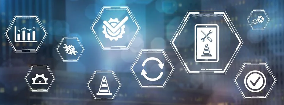 Concept of system maintenance Stock Illustration