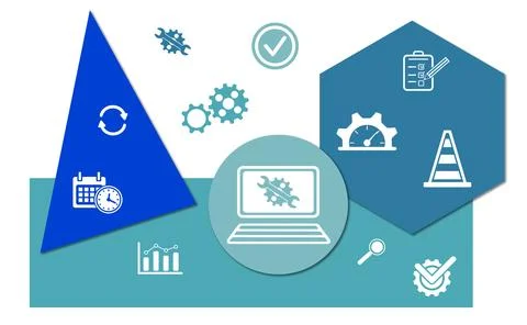Concept of system maintenance Stock Illustration