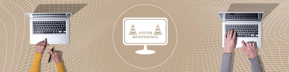 Concept of system maintenance Stock Photos