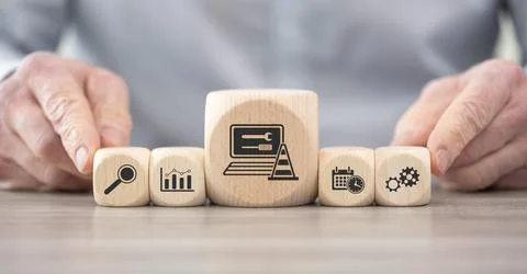 Concept of system maintenance Stock Photos