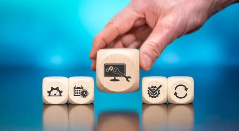 Concept of system maintenance Stock Photos